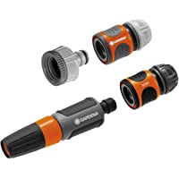 GARDENA Avío básico con gajos de traba para odre de 13 mm (1-2 pulgadas) y 15 mm (5-8 pulgadas) set de traba para grifo…